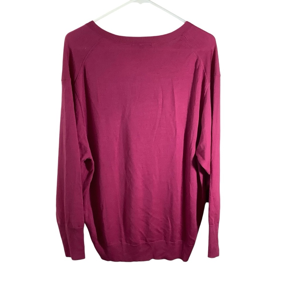Uniqlo 100% Wool Long Sleeve Sweater V-Neck - Picture 4 of 7